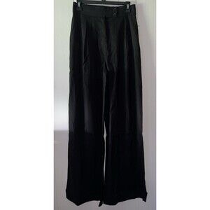 Jessica Simpson Black Wide-Leg Pleated Trousers Pants Melba Size 6 Career Wear